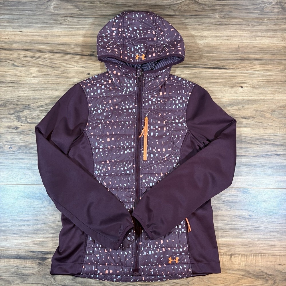 Under Armour ColdGear Infrared Women Small |Burgendy| Storm Fitted Puffer Jacket